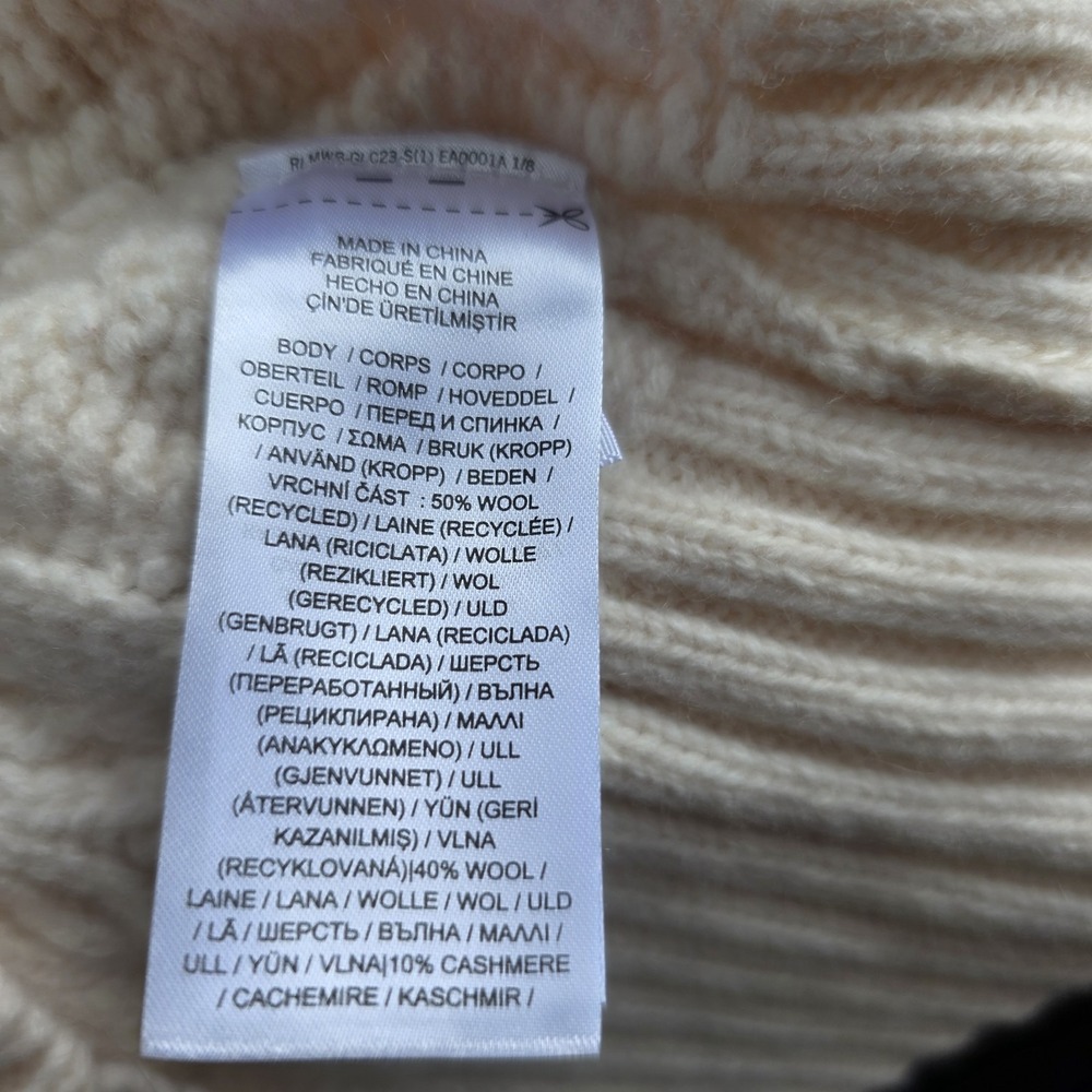 Ralph Lauren Aran‎ Knit Wool Cashmere Sweater M - Picture 6 of 10